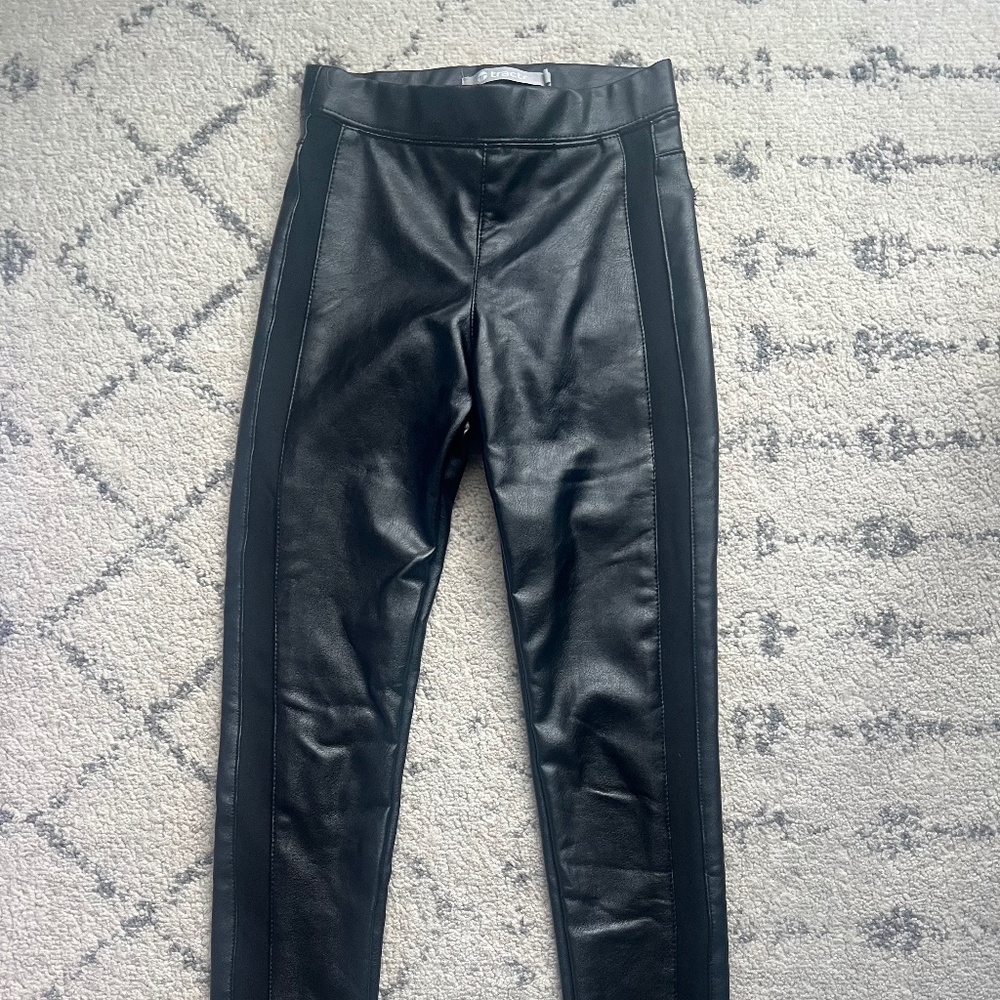 Girls edgy faux leather pants